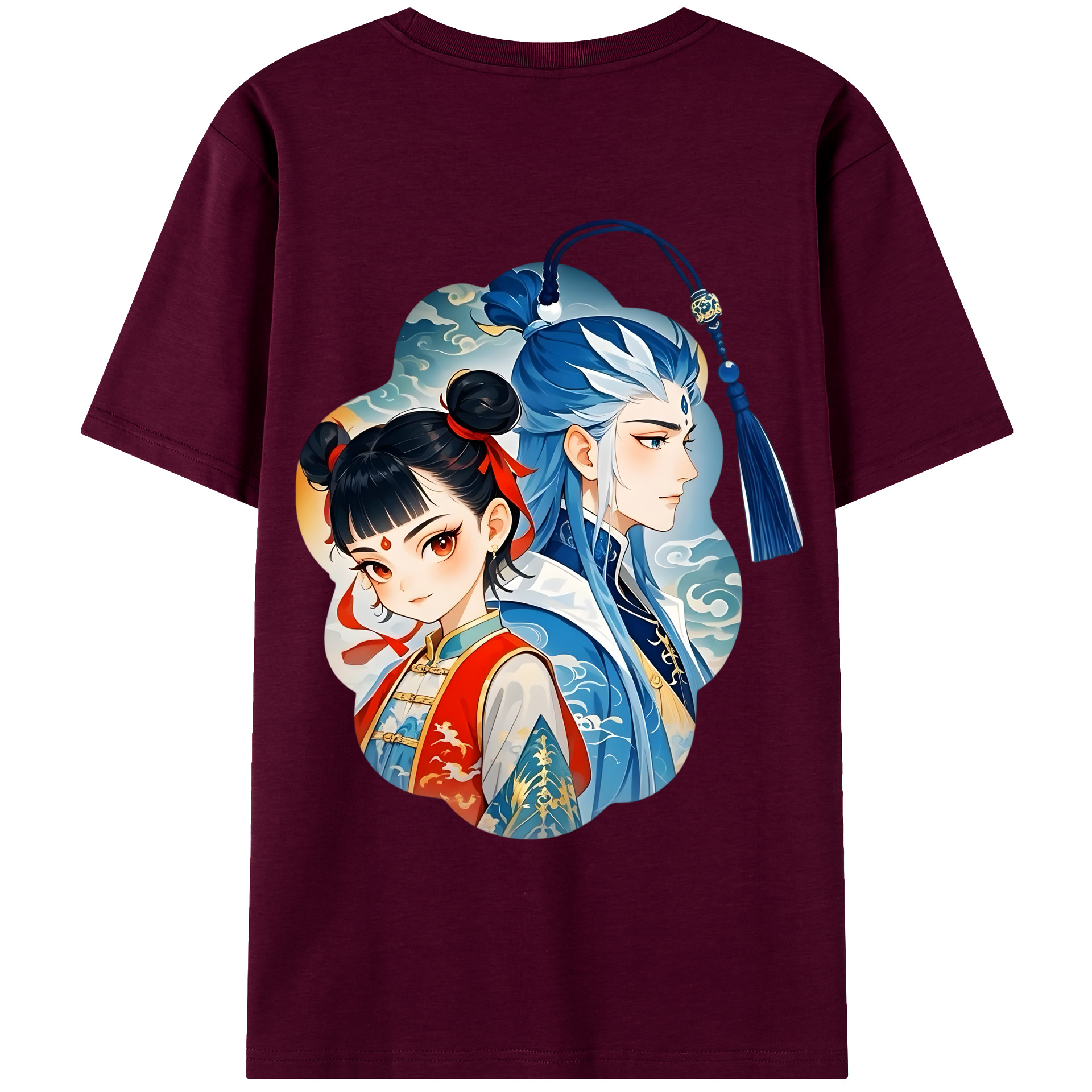 （画像用） Ne Zha 2 ナタ 魔童の大暴れ レディース半袖Tシャツ(バックプリント)